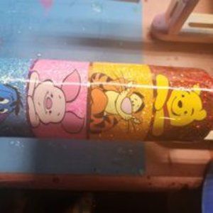 Glitter winnie the pooh tumbler